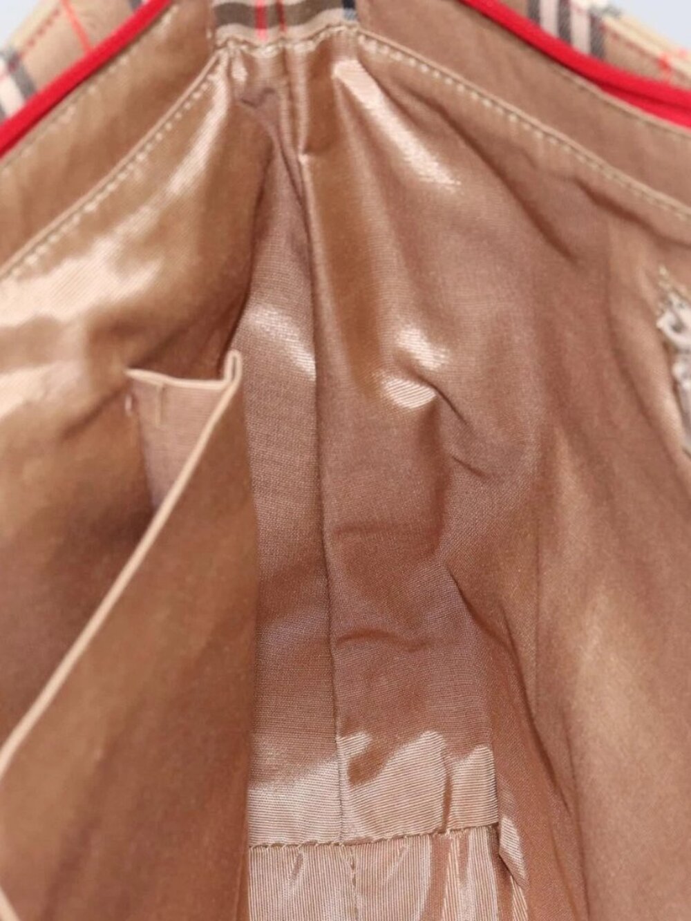 Burberrys Nova Check Tote Bag Canvas Beige Gold Auth 156474 - Picture 14 of 16